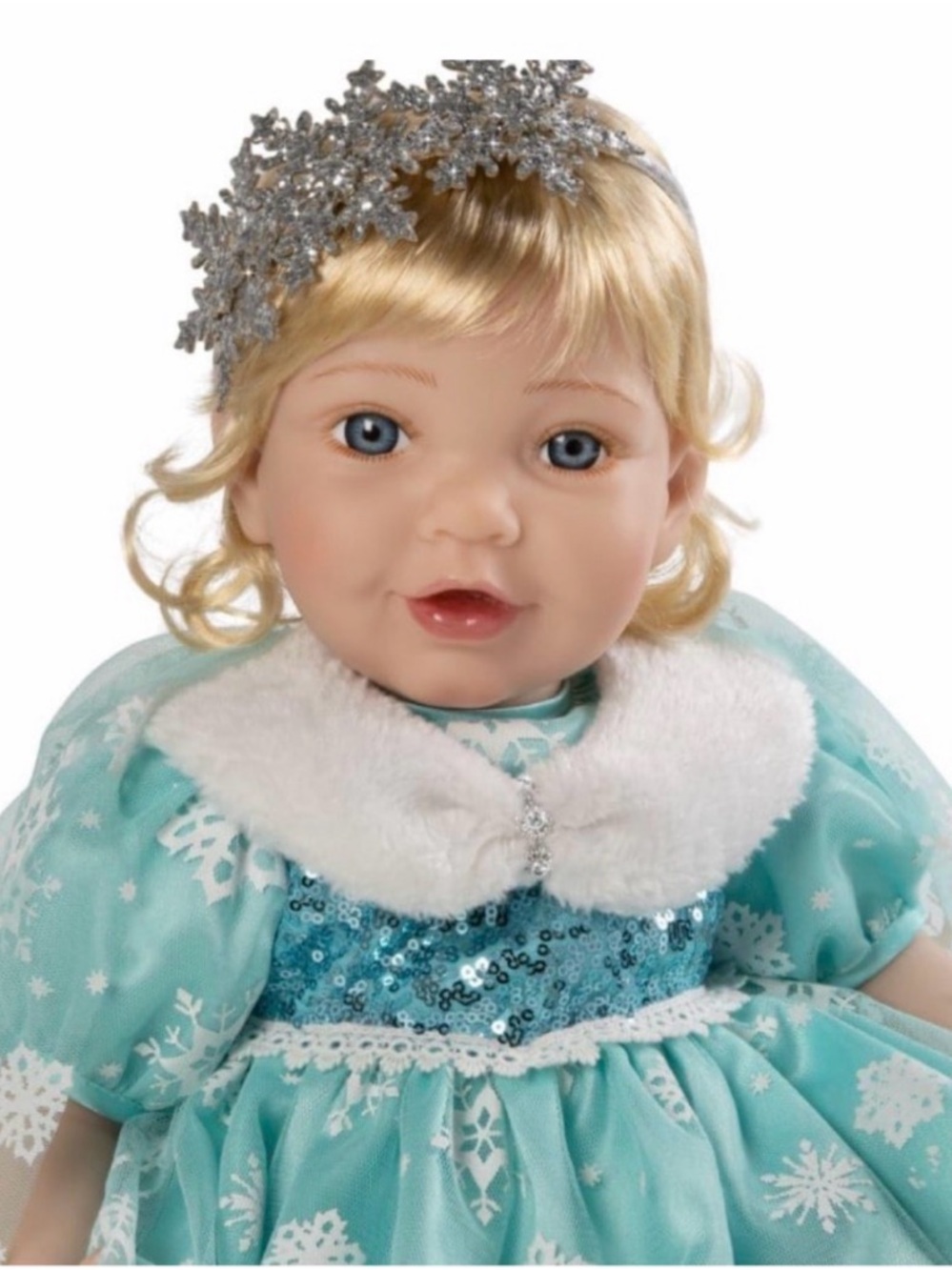 Snowflake Princess Baby Doll in Light Blue Dress